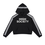 High Society Stripe Cropped Hoodie