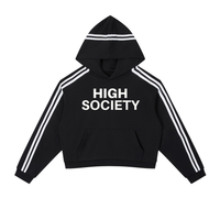 High Society Stripe Cropped Hoodie