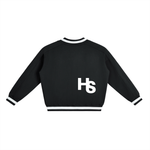 HIGH SOCIETY V-Neck Contrast Collar Boxy Sweatshirt