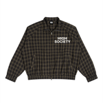 High Society Plaid Full-Zip Track Jacket