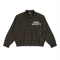 High Society Plaid Full-Zip Track Jacket