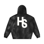 Unisex Sunfade Frayed Fleece Hoodie