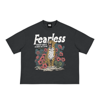 FEARLESS BLACK BOXY TEE