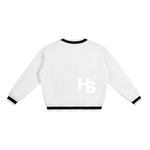 HIGH SOCIETY V-Neck Contrast Collar Boxy Sweatshirt