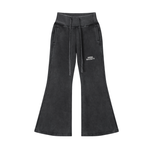 HIGH SOCIETY Vintage Washed Flared Fleece Pants