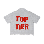 TOP TIER Plaid Boxy Shirt