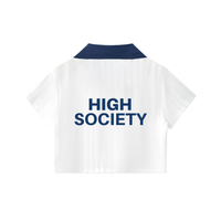 High Society  Striped Cropped Jersey