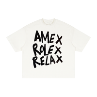AMEX  ROLEX RELAX  Textured Waffle Washed Boxy T-Shirt