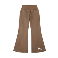 HIGH SOCIETY Vintage Washed Flared Fleece Pants
