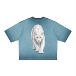 White Panther Dyed Boxy T-Shirt