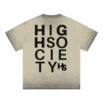 High Society Big Letter Cotton T-Shirt