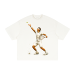 TENNIS MAN Textured Waffle Washed Boxy T-Shirt
