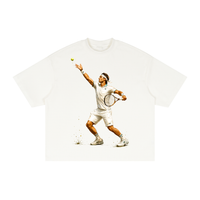 TENNIS MAN Textured Waffle Washed Boxy T-Shirt