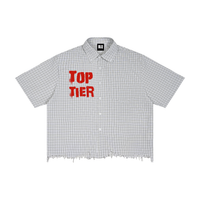 TOP TIER Plaid Boxy Shirt