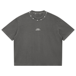 HIGH SOCIETY  Washed Boxy Studded T-Shirt