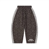 Unisex Leopard Barrel Leg Sweatpants