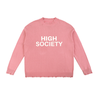 HIGH SOCIETY Vintage Washed Hand-Frayed Sweater