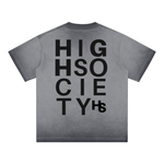 High Society Big Letter Cotton T-Shirt