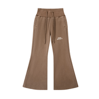 HIGH SOCIETY Vintage Washed Flared Fleece Pants