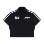 Women's Panther Cropped Full Zip T-Shirt