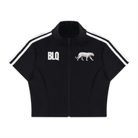 Women's Panther Cropped Full Zip T-Shirt