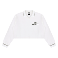 High Society Women’s Crop Collared Sweatshirt
