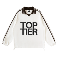 TOP TIER Lapel Collar Sweatshirt