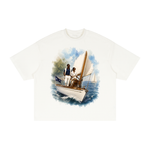 SAILING Textured Waffle Washed Boxy T-Shirt