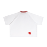 Contrast Lapel Collar Boxy T-Shirt
