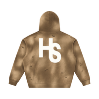 Unisex Sunfade Frayed Fleece Hoodie