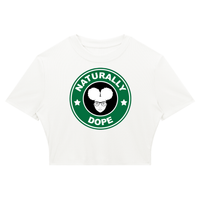 NATURALLY DOPE  Ribbed Crop T-Shirt