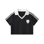 Panther Striped Cropped Jersey