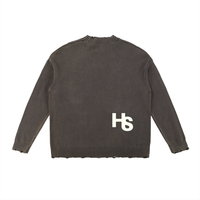 HIGH SOCIETY Vintage Washed Hand-Frayed Sweater