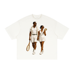TENNIS COUPLE Textured Waffle Washed Boxy T-Shirt