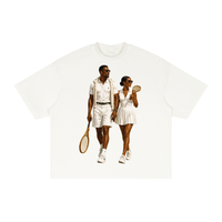 TENNIS COUPLE Textured Waffle Washed Boxy T-Shirt