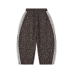 Unisex Leopard Barrel Leg Sweatpants