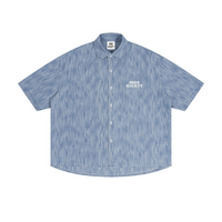 HIGH SOCIETY Boxy Vintage Wash Denim Shirt