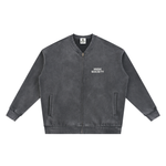 HIGH SOCIETY  Washed Fleece Baseball Jacket