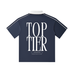 Contrast Collar Short-Sleeve Polo Shirt