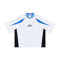Oversized Color Block V-Neck T-Shirt