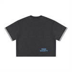 THE BEVERLY HILLS  Plaid-Lined Double-Face T-Shirt