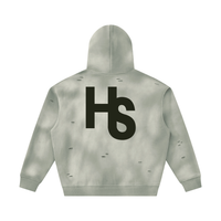 High Society  Sunfade Frayed Fleece Hoodie
