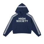 High Society Stripe Cropped Hoodie