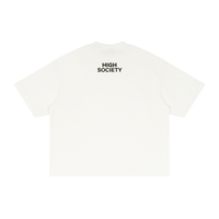 DIAMONDS FOR BREAKFAST Textured Waffle Washed Boxy T-Shirt