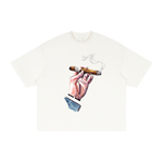 CIGAR Textured Waffle Washed Boxy T-Shirt