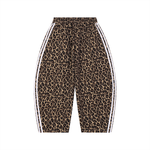 Unisex Leopard Barrel Leg Sweatpants