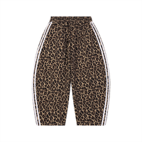 Unisex Leopard Barrel Leg Sweatpants