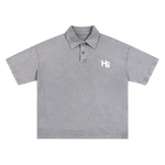 Heavyweight Snow-Washed Polo T-Shirt