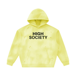 High Society  Sunfade Frayed Fleece Hoodie