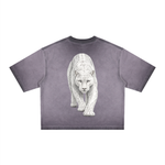 White Panther Dyed Boxy T-Shirt